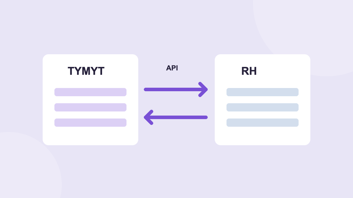 Illustration de deux logiciels reliés par un échange de données